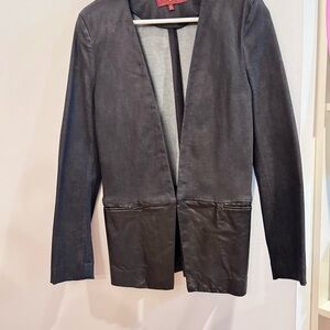 7 for All Mankind Black jeans and leather Women's Jacket